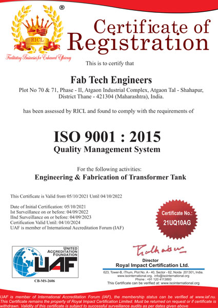 ISO CERTIFICATE