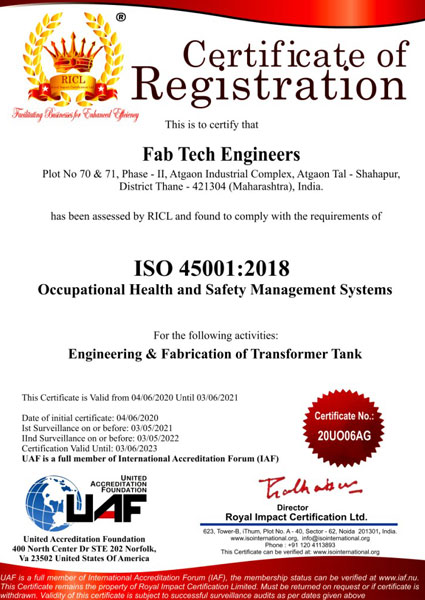 ISO CERTIFICATE